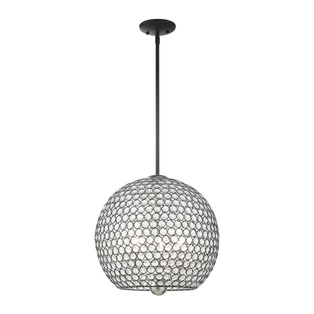 3 Lt Black Pendant