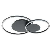 Eglo 205749A - 2 LT Integrated LED Ceiling Light w/ a Structured Black Finish