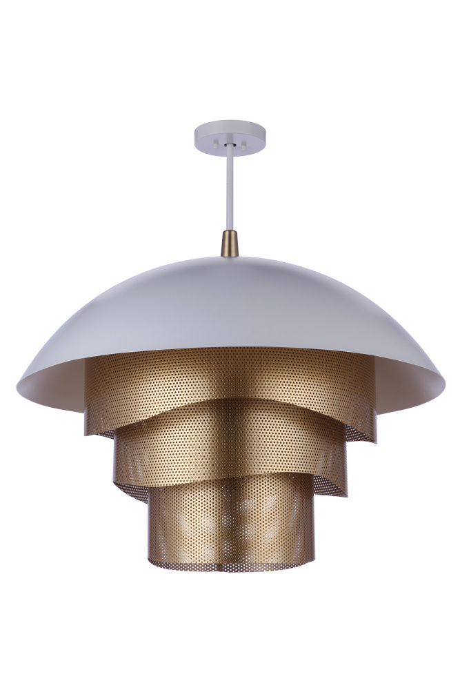 LED 1 Light Large 31.25" Dome with Mesh Tiers Pendant