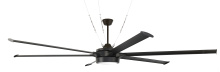 Craftmade PRT102FB6 - 102" Ceiling Fan w/Blades & LED Light Kit, Damp Rated