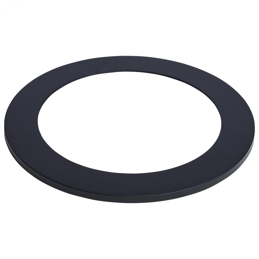 Flat Wafer Downlight Retrofit Trim; 6 Inch; Matte Black Finish