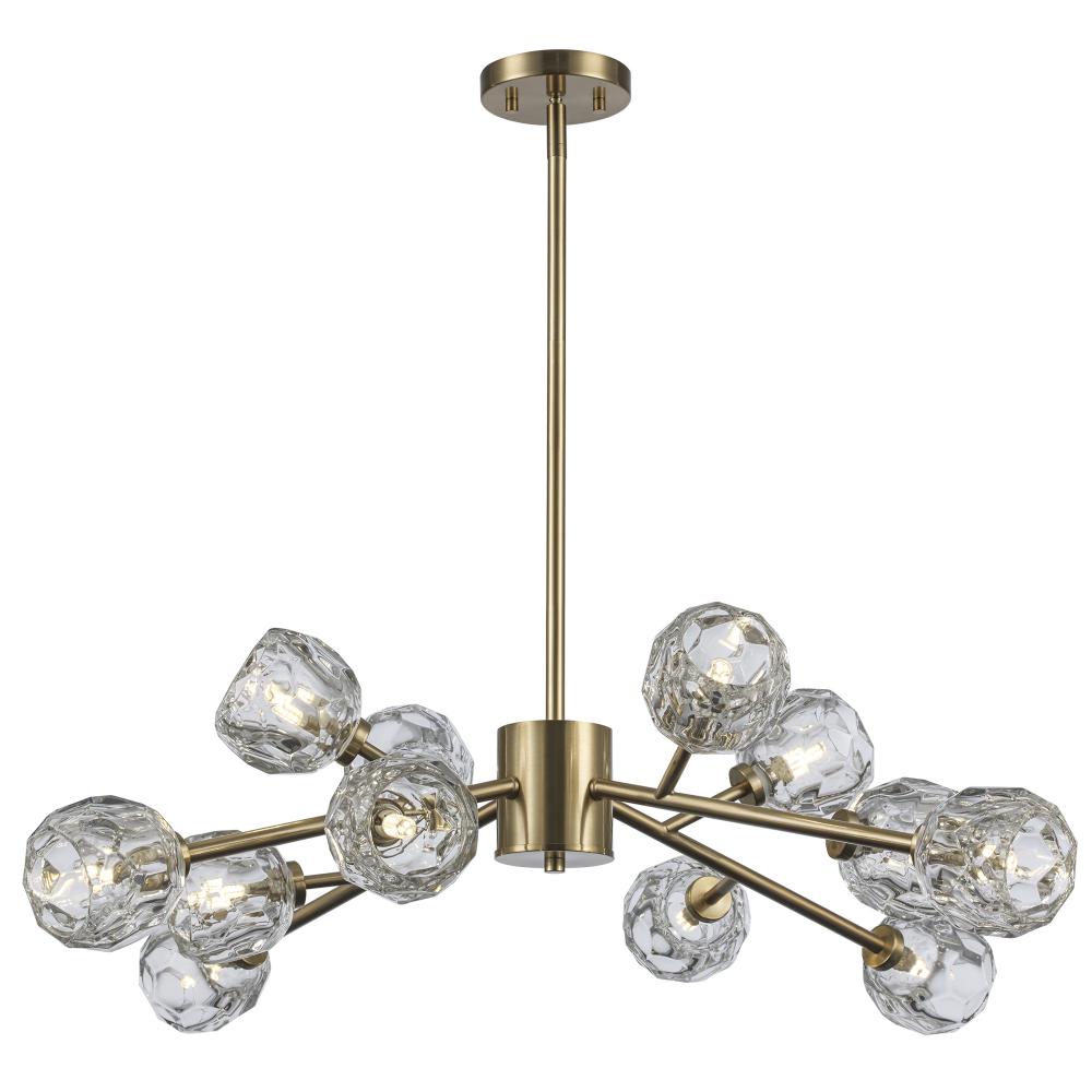 12LT PENDANT-CRYSTAL SHADE-AG