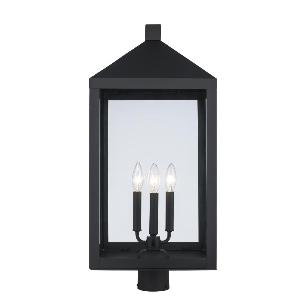 3LT POST TOP-12" CLEAR GLASS-B