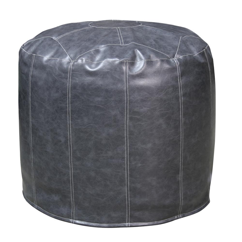 Bucktown Slate Tall Pouf