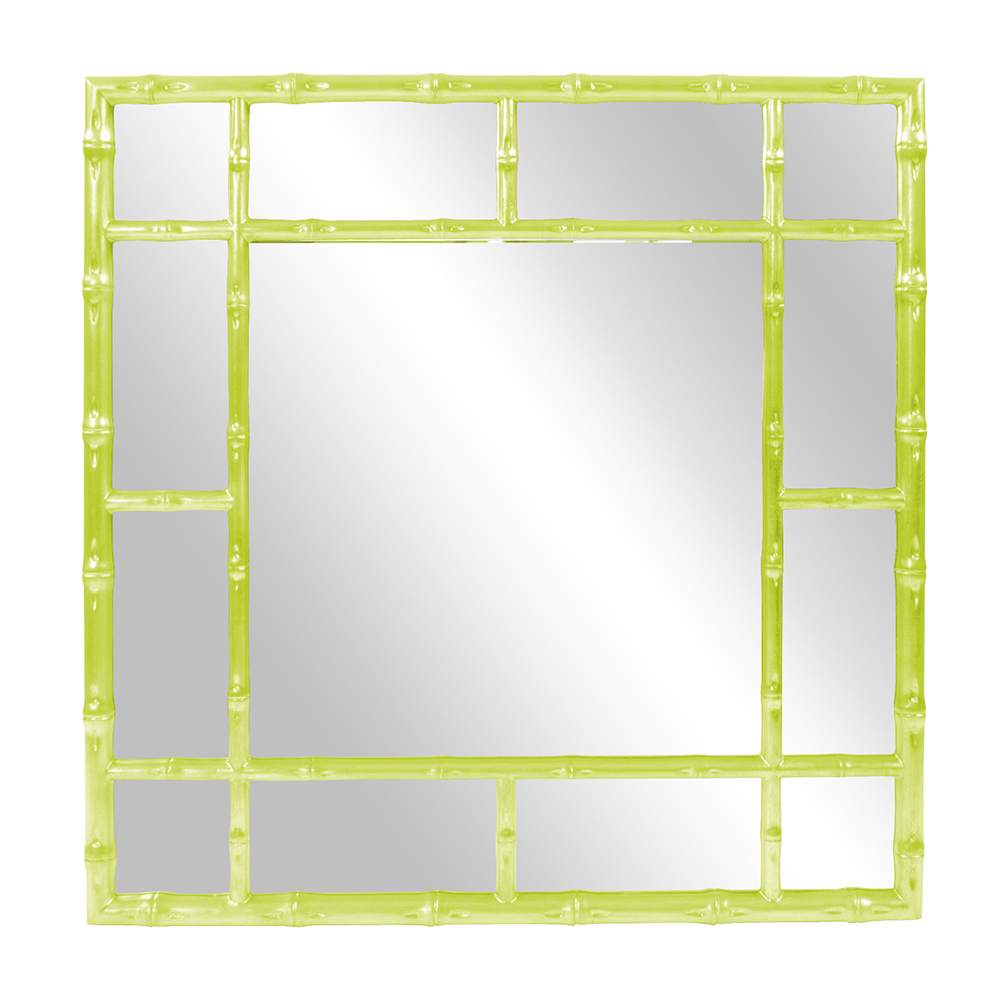 Bamboo Mirror - Glossy Green
