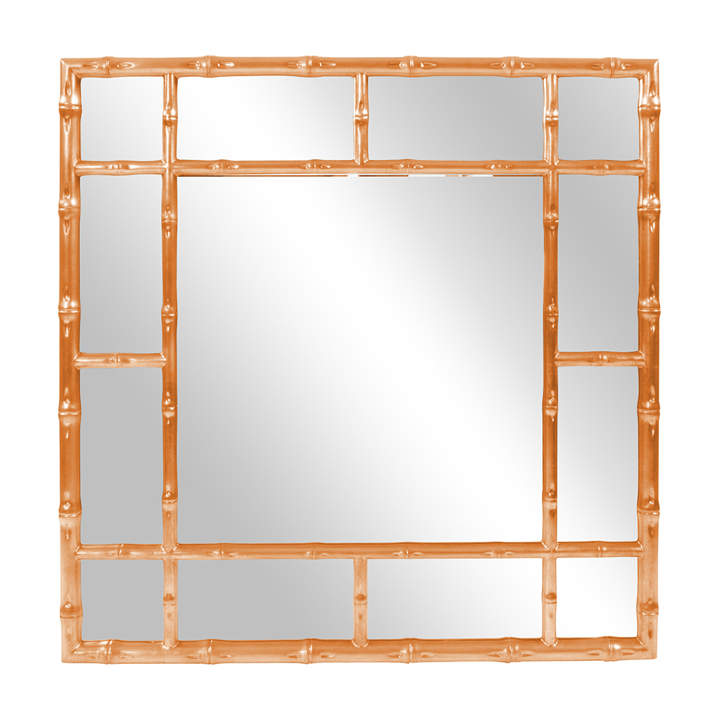 Bamboo Mirror - Glossy Orange