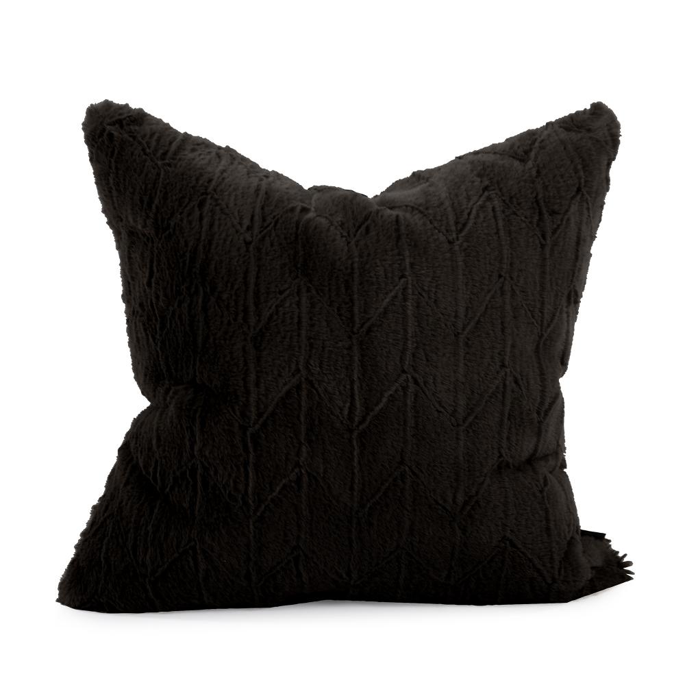 20" x 20" Angora Ebony Pillow - Down Fill