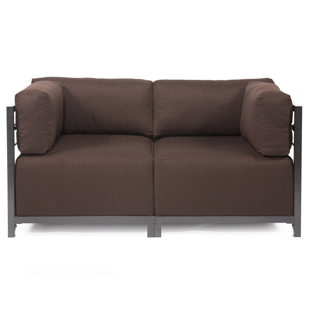Axis 2pc Sectional Sterling Chocolate Titanium Frame