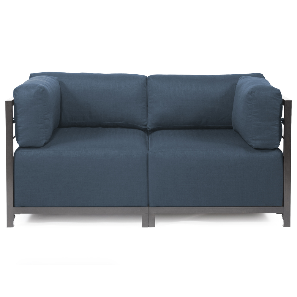 Howard Elliott Sterling Indigo Axis 2pc Sectional - Titanium Frame