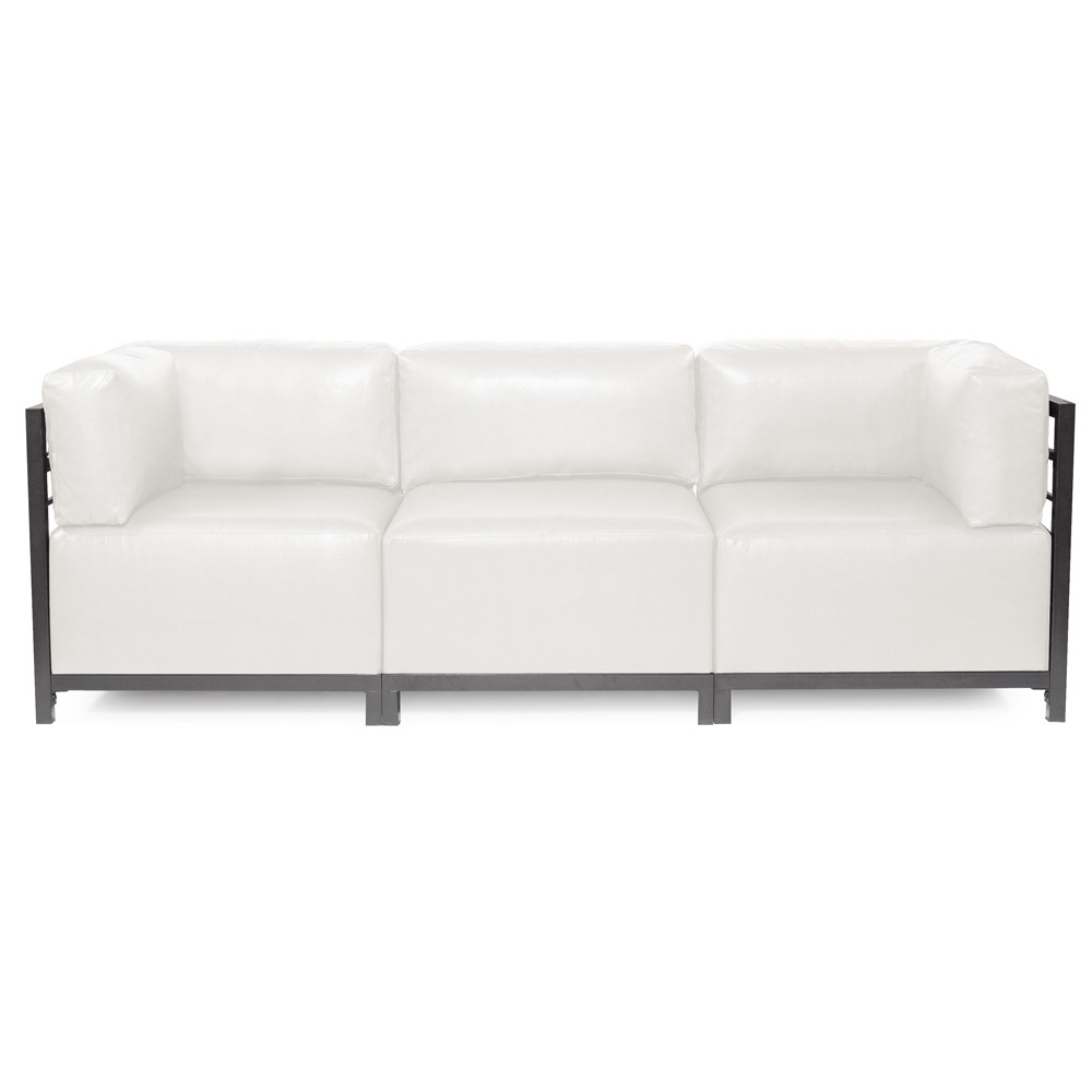 Axis 3pc Sectional Avanti White Titanium Frame