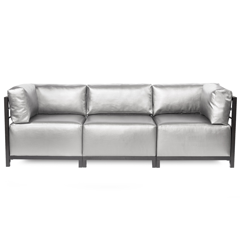 Howard Elliott Luxe Mercury Axis 3pc Sectional - Titanium Frame