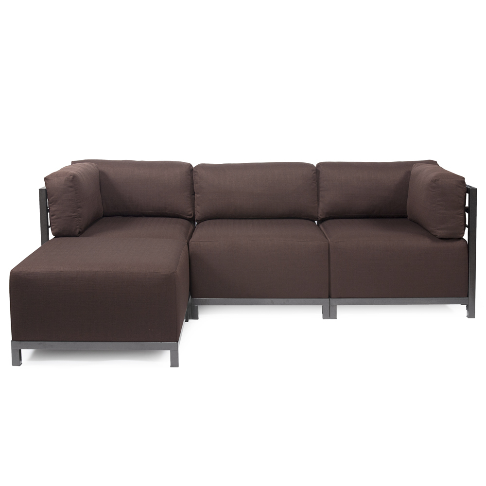 Axis 4pc Sectional Sterling Chocolate Titanium Frame