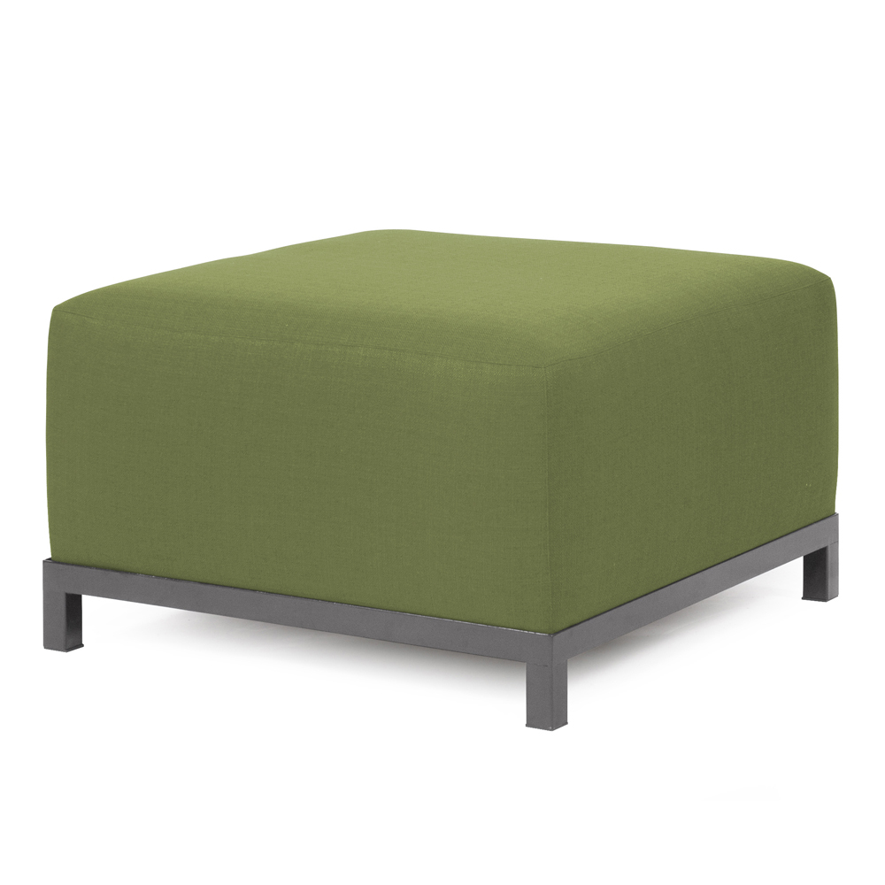 Axis Ottoman Seascape Moss Titanium Frame