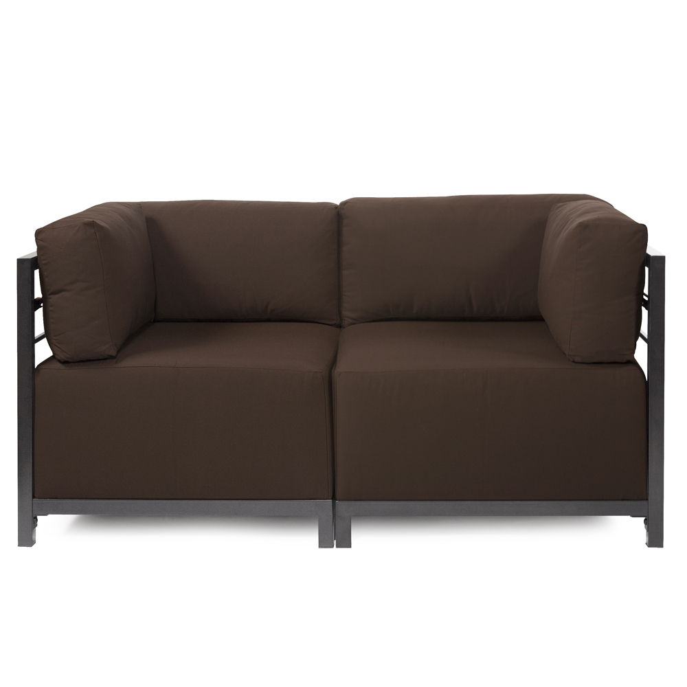 Axis 2pc Sectional Seascape Chocolate Titanium Frame