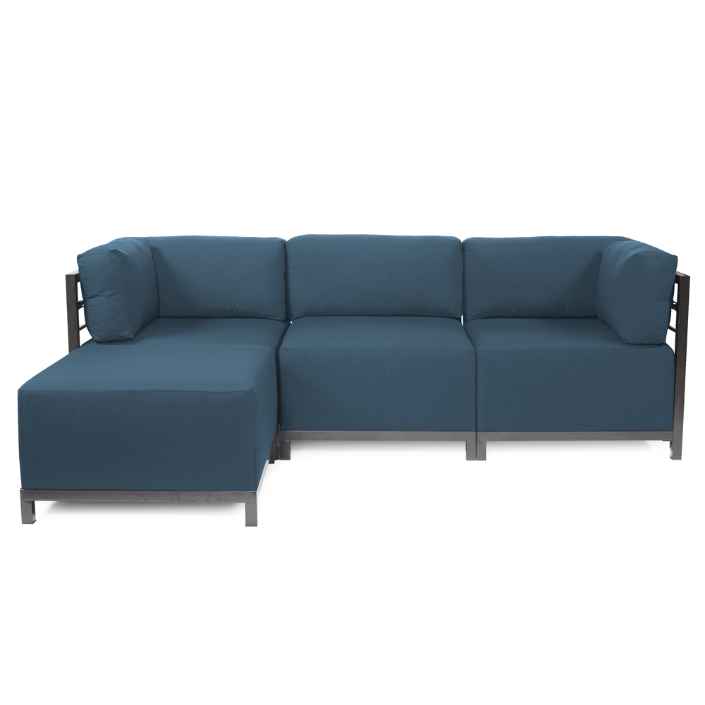 Axis 4pc Sectional Seascape Turquoise Titanium Frame