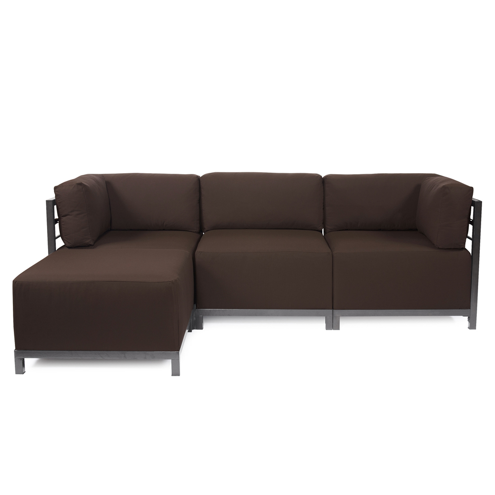 Axis 4pc Sectional Seascape Chocolate Titanium Frame