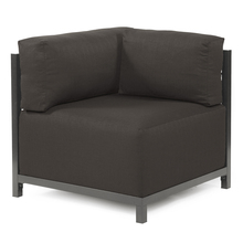 Howard Elliott KQ921T-460 - Axis Corner Chair Seascape Charcoal Titanium Frame