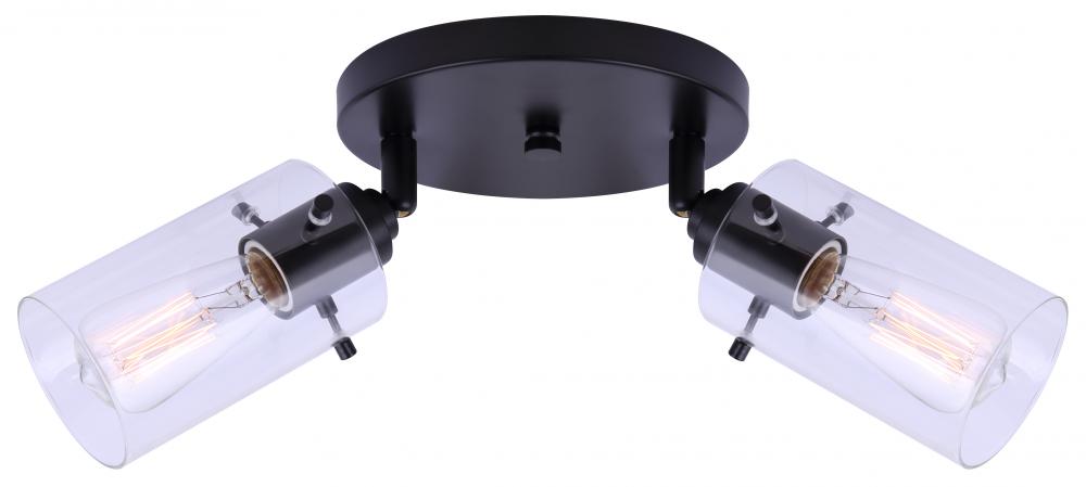 JONI, ICW759A02BK,  MBK Color, 2 Lt Ceiling/Wall, 60W Type A, 8.25inch W x 8.5in