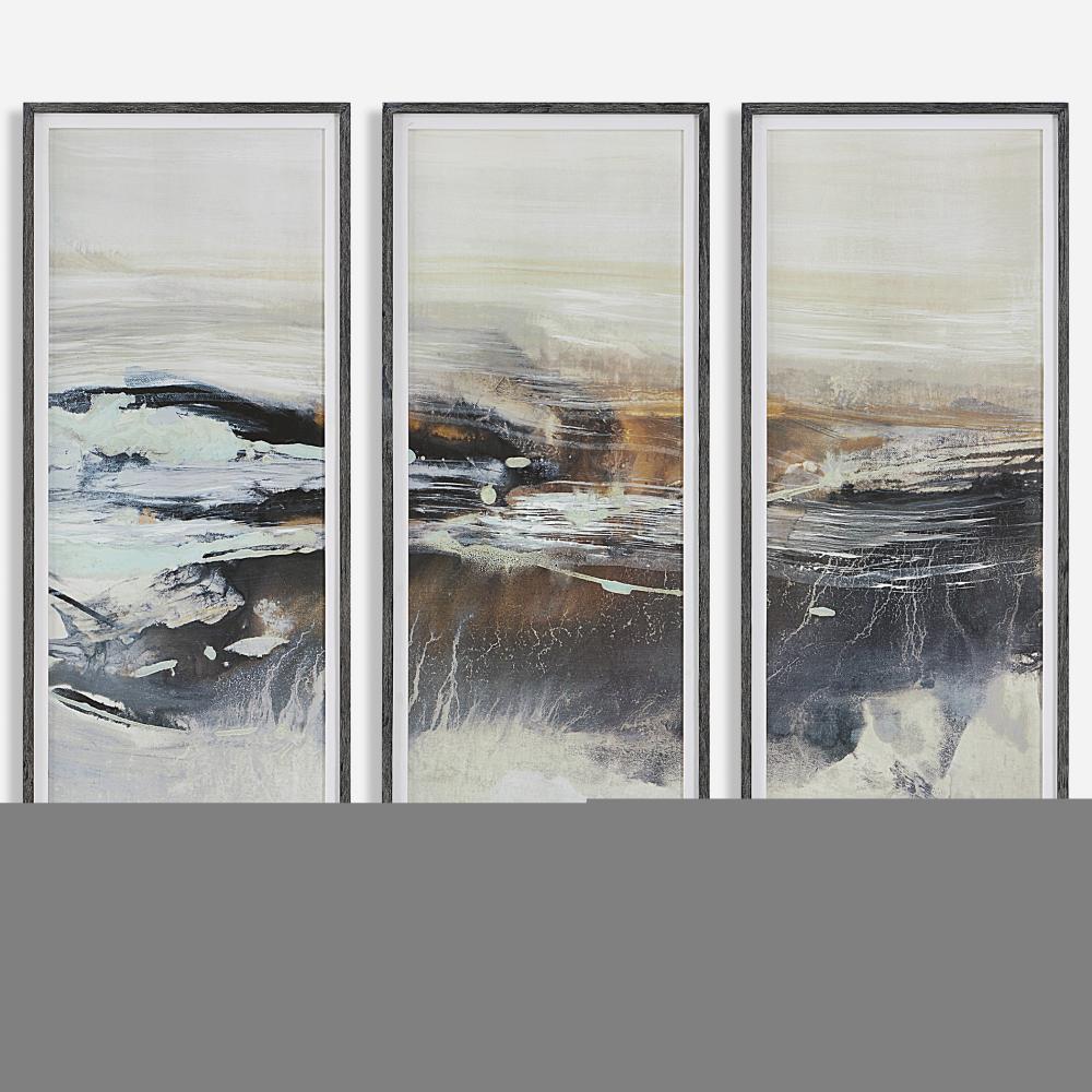 Uttermost Graphite Horizon Framed Prints Set/3