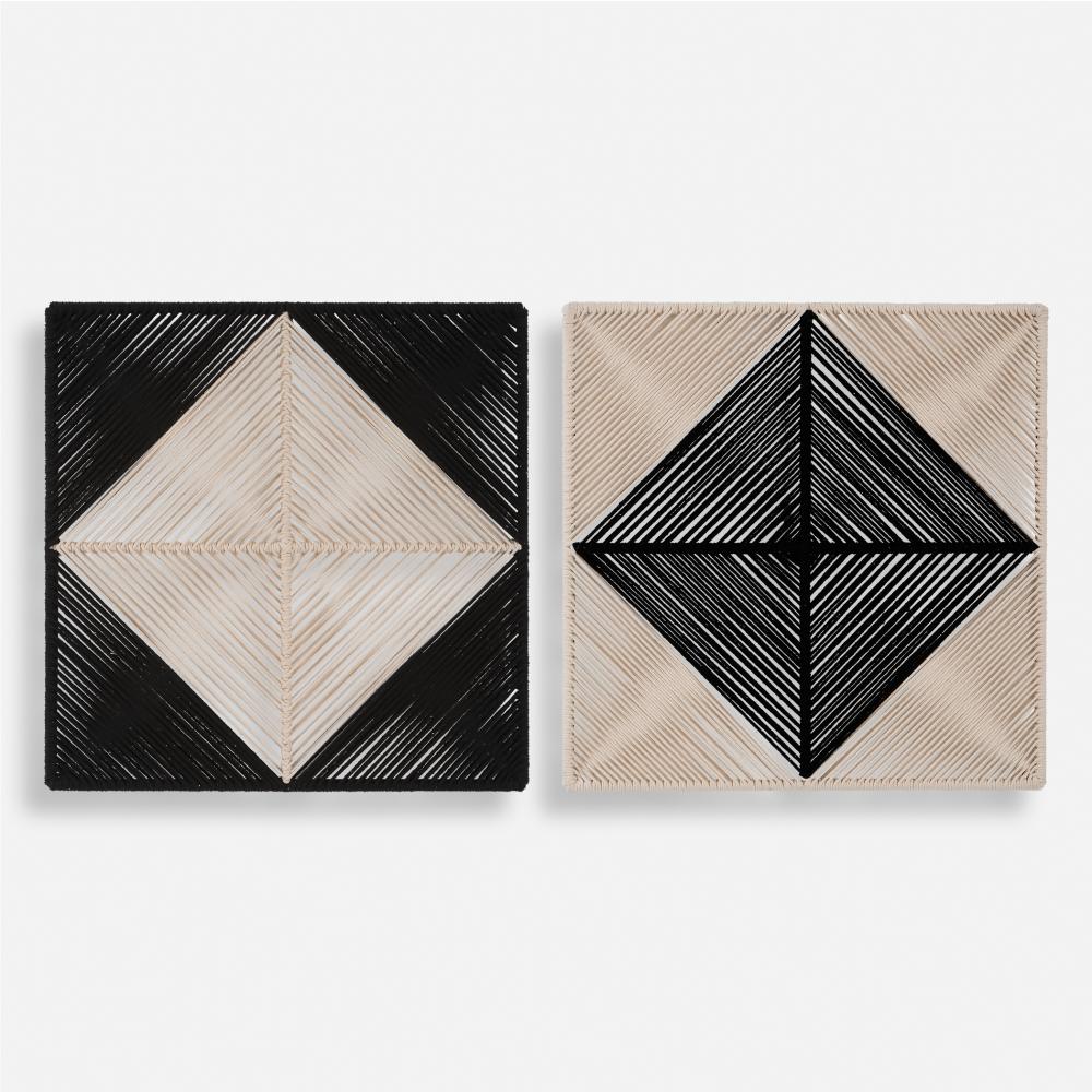 Uttermost Seeing Double Rope Wall Squares Set/2