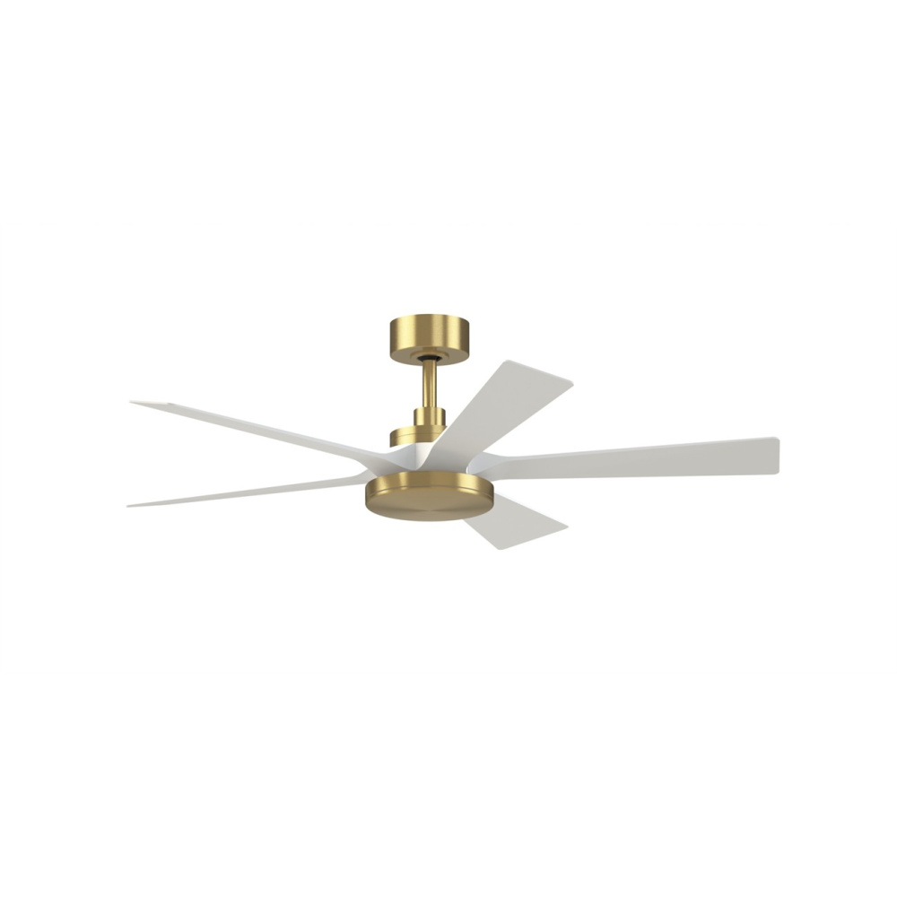 TorchAire 52 inch Indoor/Outdoor Ceiling Fan with LED CCT Select Light Kit - Brushed Satin Brass